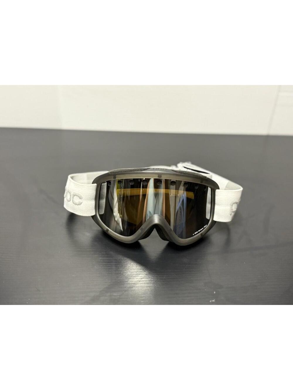POC Ski Snowboard Goggles IRIS Stripes Lens White Strap Gray Frame